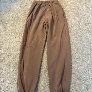 Brandy Melville Brown Elastic Waist Track Joggers